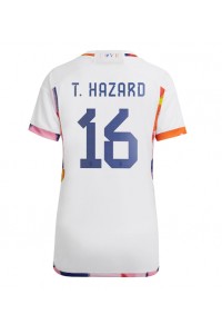 Belgia Thorgan Hazard #16 Fotballdrakt Borte Klær Dame VM 2022 Korte ermer